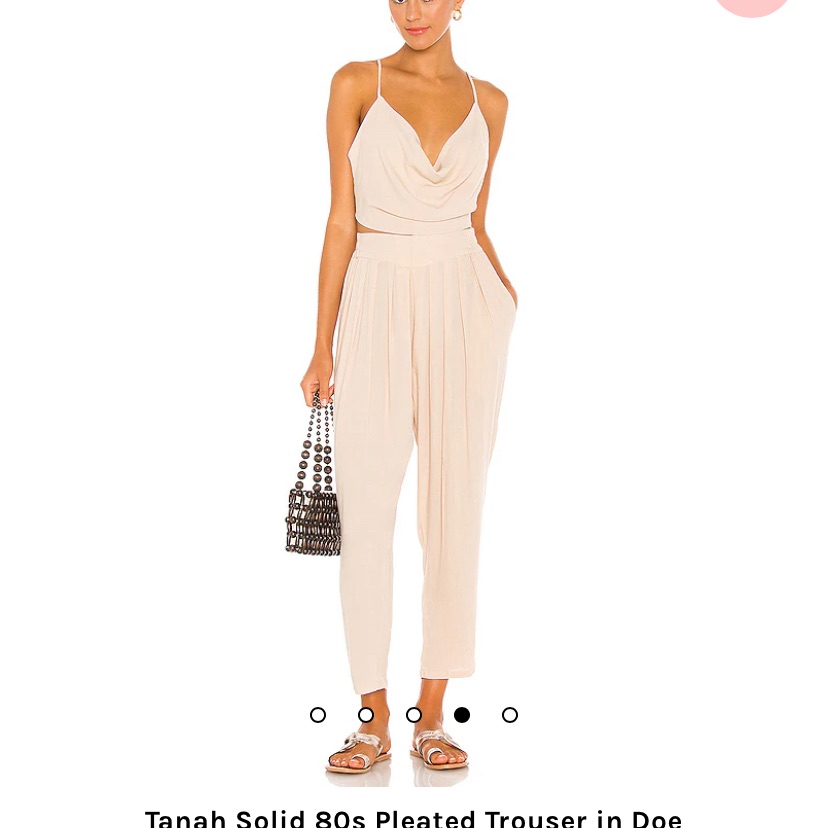 Revolve Indah Tanah Solid 80s Pleated Trouser M/L